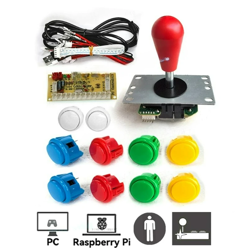 Arcade Kit DIY with Sanwa Style Joystick and Buttons for Coin Operated Games Arcade Machine Build