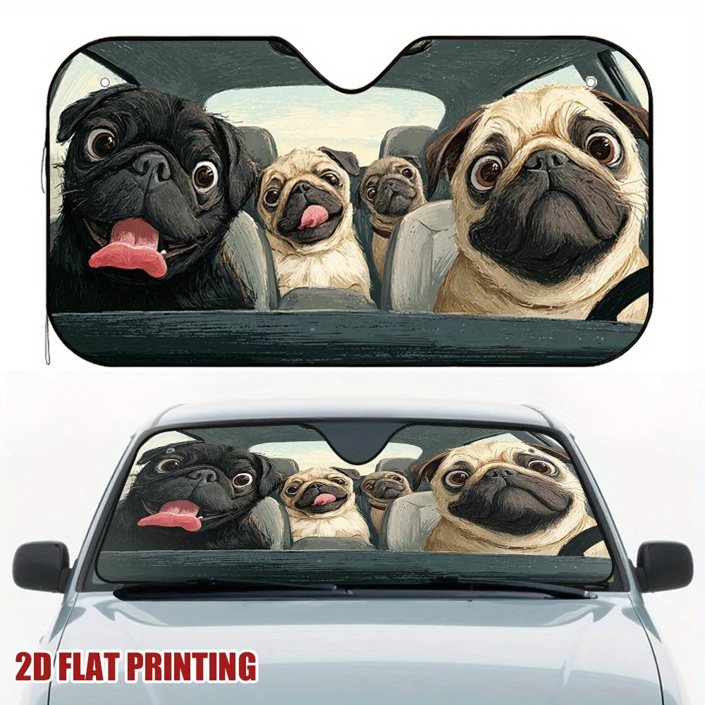 

1 шт. солнцезащитный козырек для автомобиля с мопсовой поездой, отлично подходит для парковки во время посещаемости, сохраняет интерьер автомобиля и обеспечивает расслабляющую перерыв.