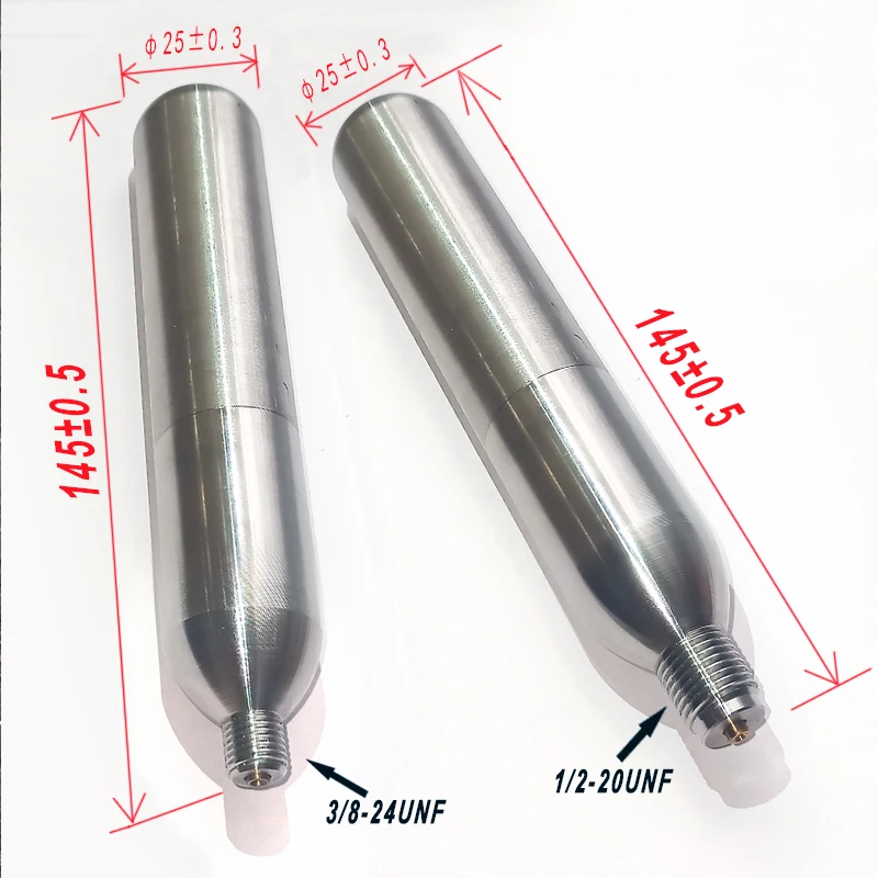 304 Stainless Steel Cylinder 33g CO2 Cartridge Refillable Inflatable Life Vest Scuba Ski Lifesaving Home Sodastream Water Beer