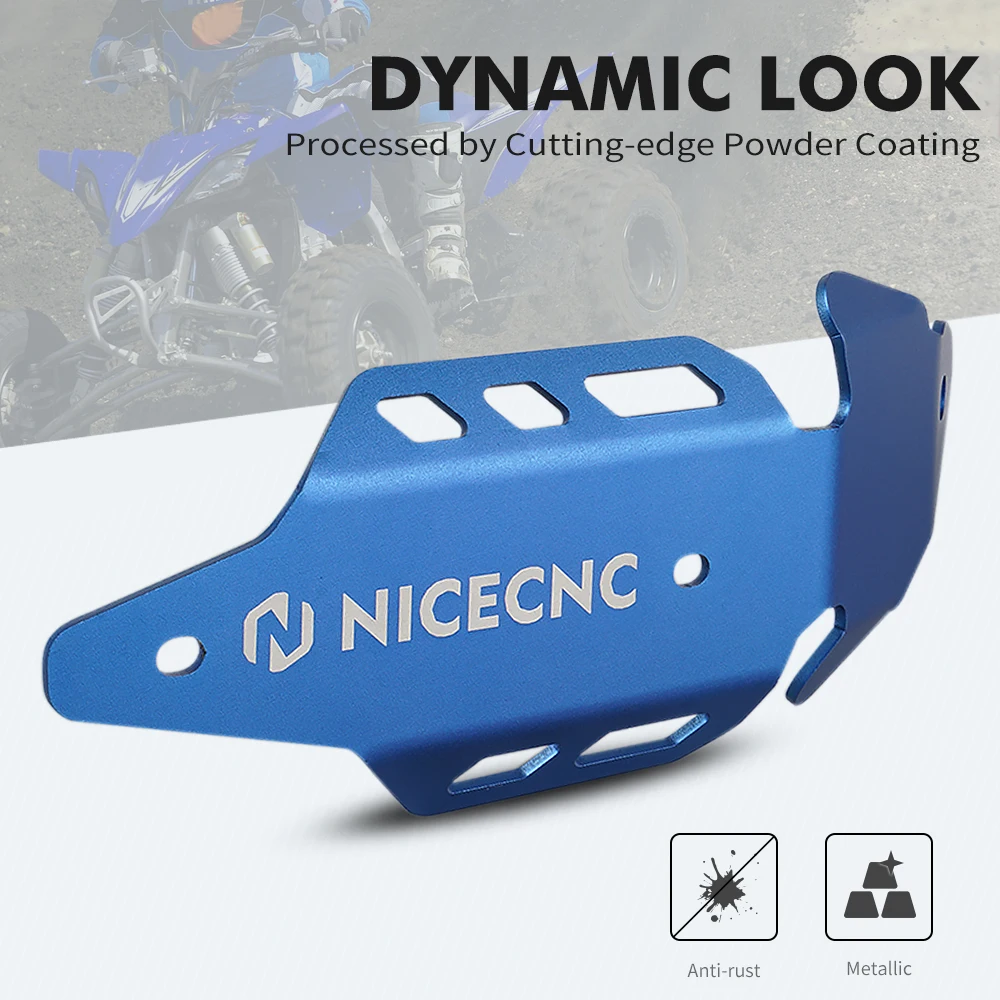 NICECNC For YFZ450R Aluminum Alloy Exhaust Muffler Mid Pipe Heat Shield Protector Guard Cover For Yamaha YFZ 450R 2009-2023