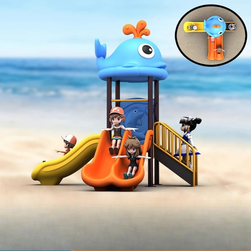 

Kindergarten large slide outdoor slide community square slide amusement equipment combination