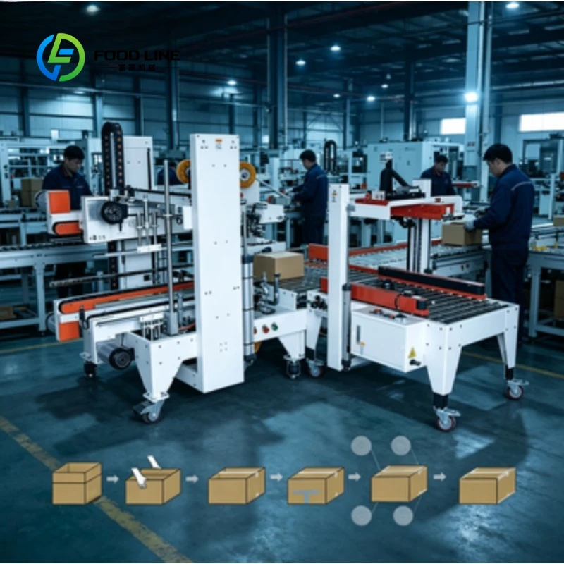 Custom Automatic Folding Carton Erector Machine High Speed Box Unfolding & Forming Equipment for Industrial Barrel Packaging