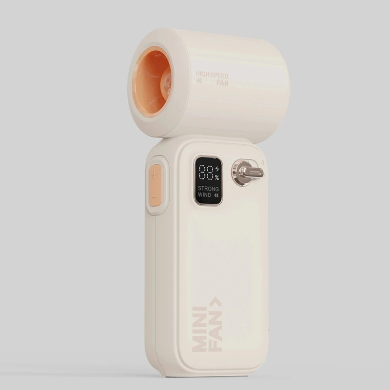 AAAN-Ventilatore manuale turbo ricaricabile: velocità portatili, regolabili, mini design portatile per viaggi, campeggio, attività all'aperto