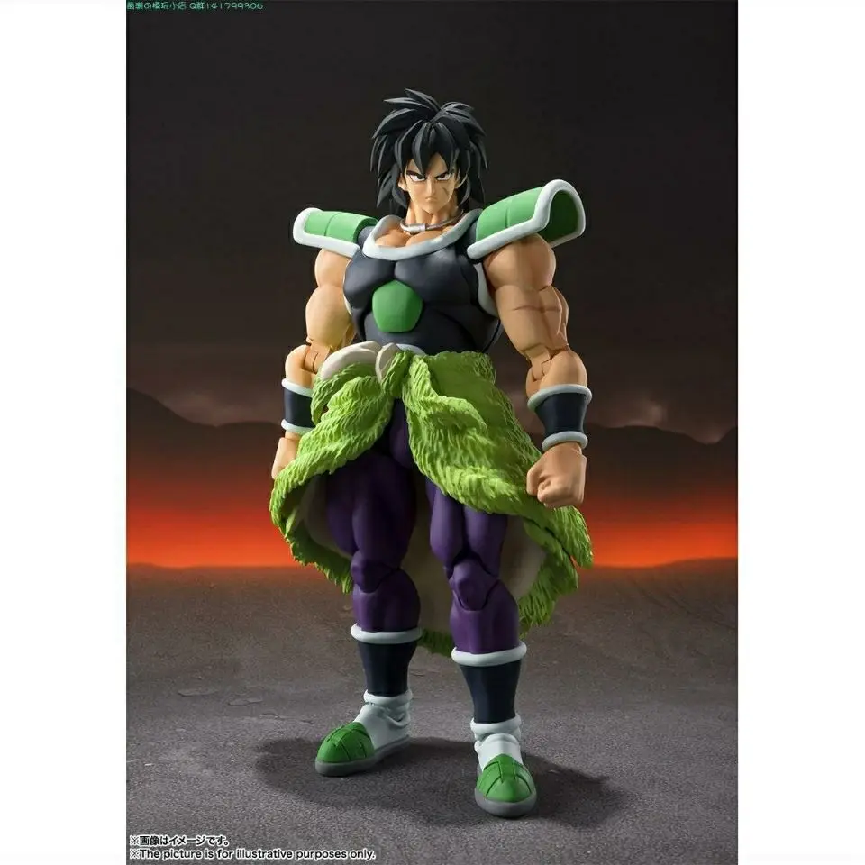 100% Genuine Dragon Ball SHF SH Figuarts Broly Action Figures Anime Modle Toys Gift Awakening Combat Suit Black Hair in Stock