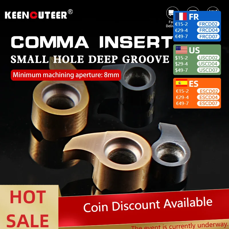 

Comma Small Hole Internal Bore Grooving Inserts MB05/07/09/11 CNC Slotting Cutter Blade Cemented Carbide Deep Groove Large Depth