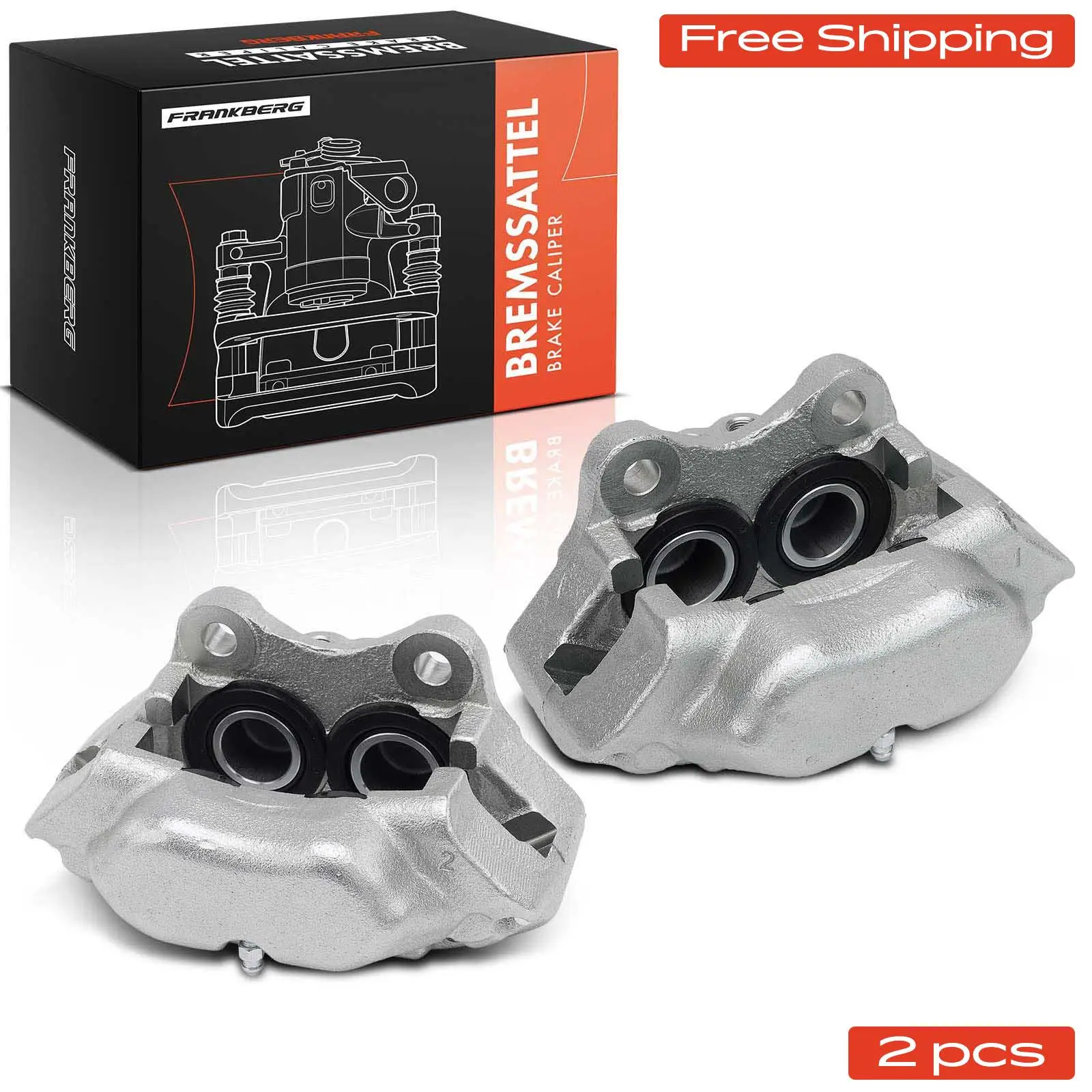 Frankberg 2x Brake Caliper Front Axle For Volvo 240 P242 P244 240 Kombi P245 1976-1993 19-630 1330304 5002027 1330303 19-631