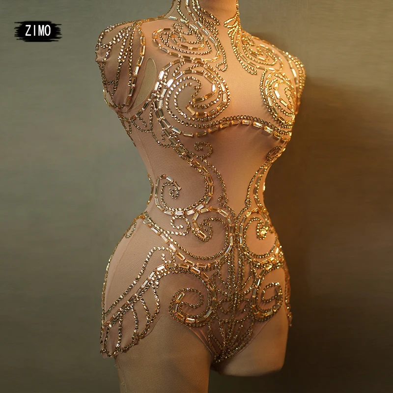 المرأة مثير حجر الراين ارتداءها ومعطف شبكة انظر من خلال ملابس الحفلات عيد ميلاد يوتار القطب الرقص مرحلة عرض سحب الملكة زي #2