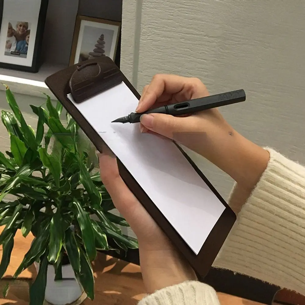 

Creative Multicolor Bill Folder Multi-functional Plastic Writing Pad 10*23cm Waterproof Memo Clip Waiter