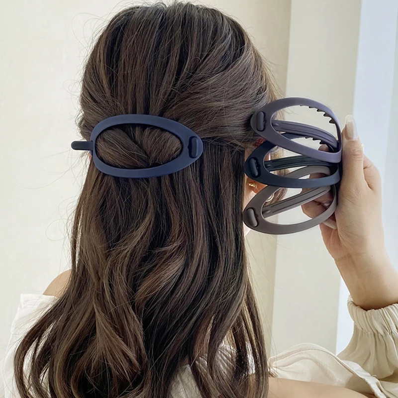 3pcs/Set Korea Big Size Duckbill Hair Clips Matte Hairpin Claws Barrette Plastic Hairgrips Clamps Women Makeup Hair Accessories