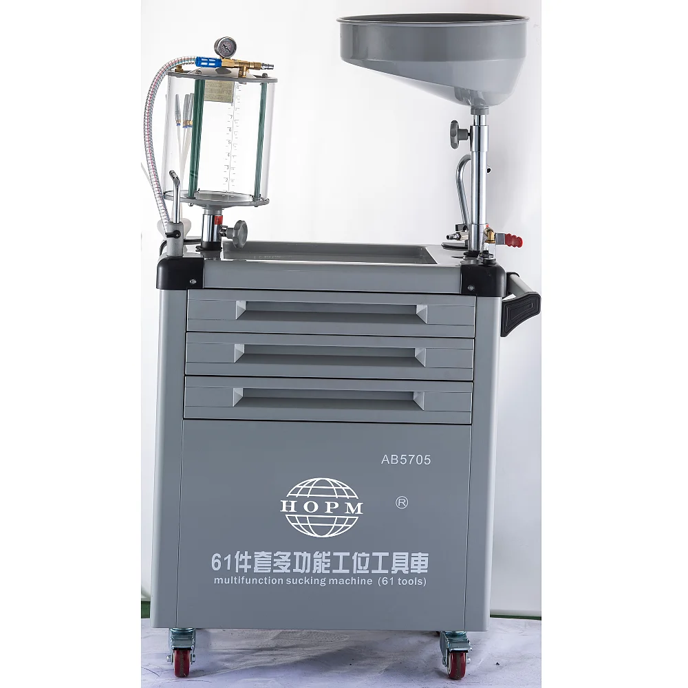 Car Accessory Grey Color 10L Capacity Pneumatic Oil Extractor Waste Oil Changer Drainer With 61pcs Multifunctional Sucking Tools