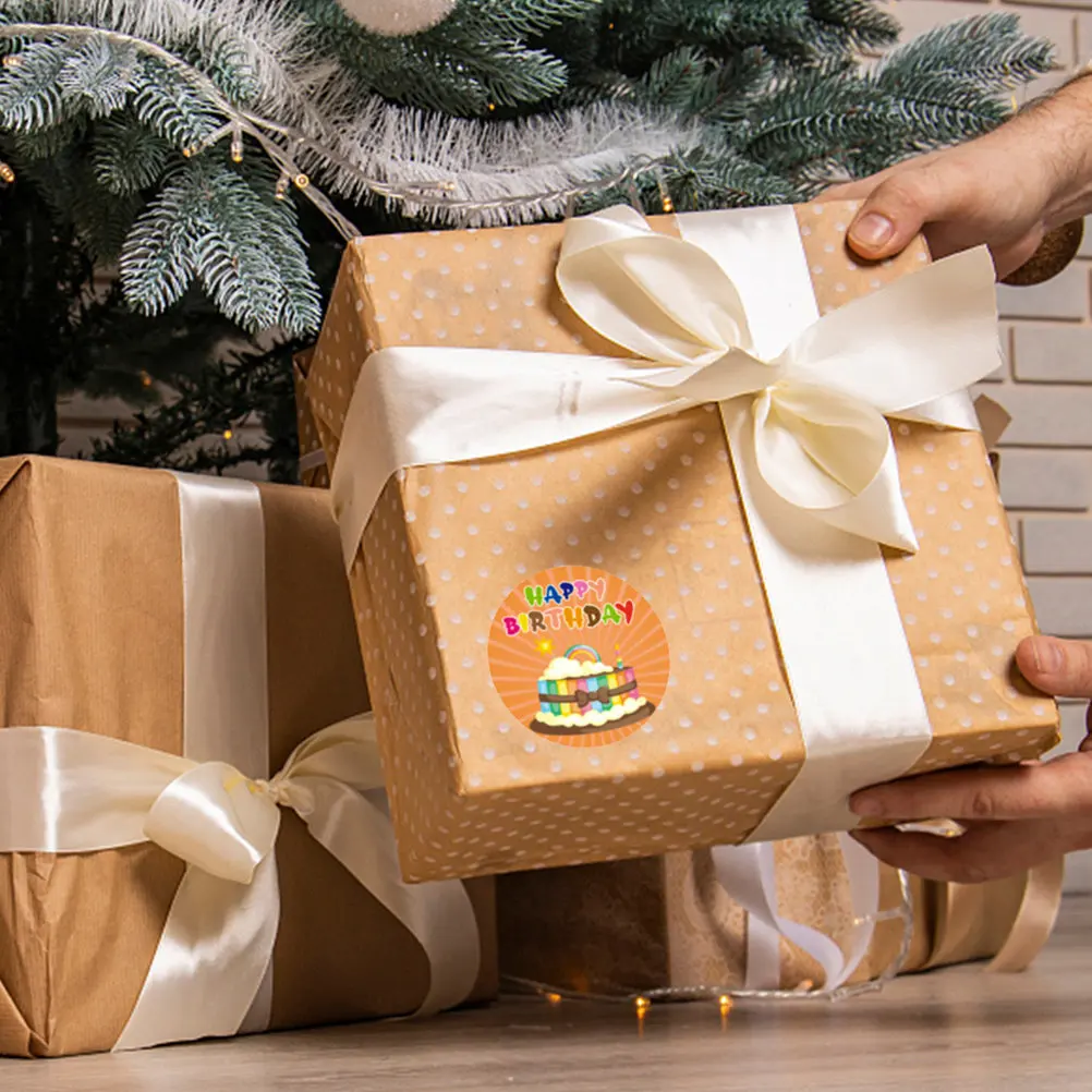 

500 шт. наклеек для дня рождения, милые праздничные декоративные наклейки для подарков, наклейки для украшения подарков на день рождения, наклейки для запечатывания, товары для вечеринок