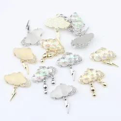 Resin Charms Zinc Alloy Hollowed-Out Cloud Shape Pendant 2pcs/lot