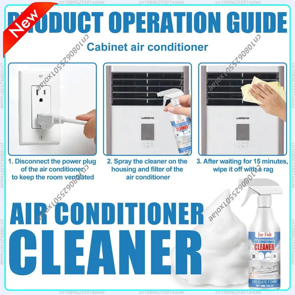 

2/3/5PCS 60ml Air Conditioner Cleaner Household Stain Remover Ceiling Air Conditioner Cleaning Foam for Removing Odors Scale