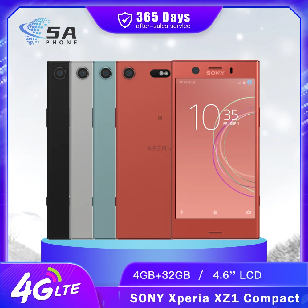 Original Sony Xperia XZ1 Compact G8441 SO-02K 4G Mobile Phone 4.6