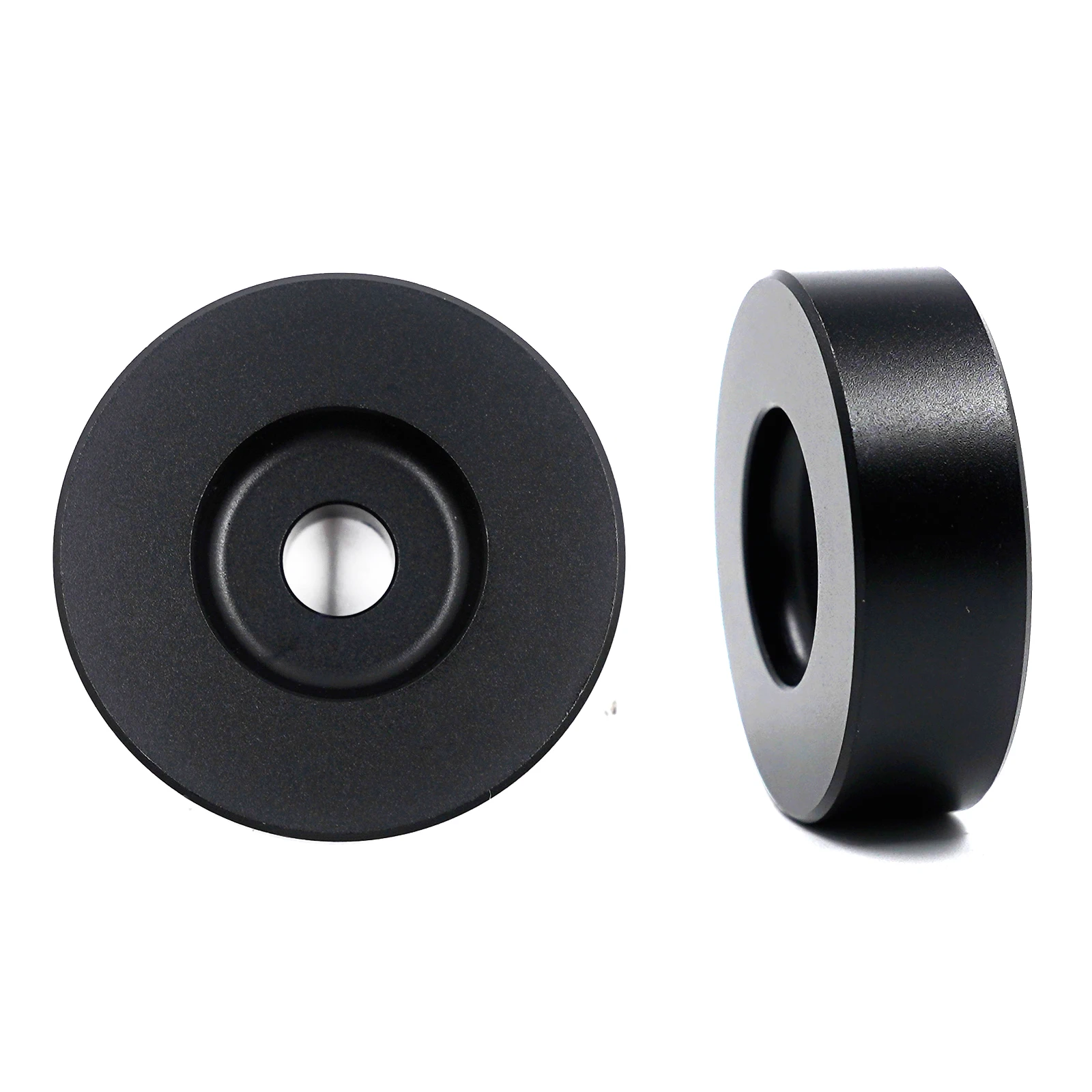 2024 رائجة البيع 45 دورة في الدقيقة محول القرص الدوار الألومنيوم الفضة الأسود 7 بوصة EP سجل القرص الدوار الفونوغراف الفينيل التقنيات مركز محول