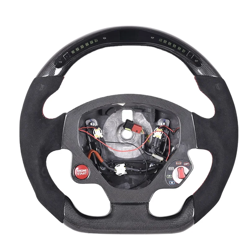 New Design LED Carbon Fiber Racing Car Steering Wheel for Ferrari F430