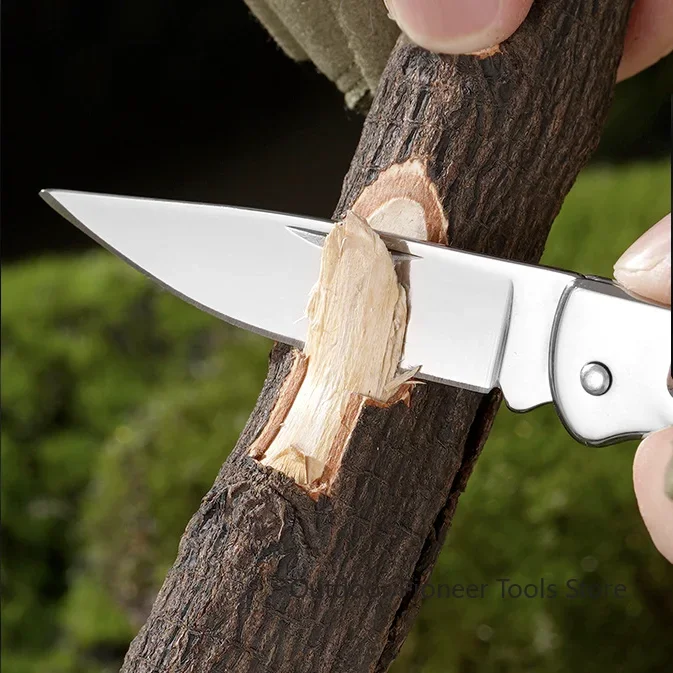 2024 New Products:High quality stainless steel folding knife, portable mini keychain knife, outdoor hiking jungle survival knife