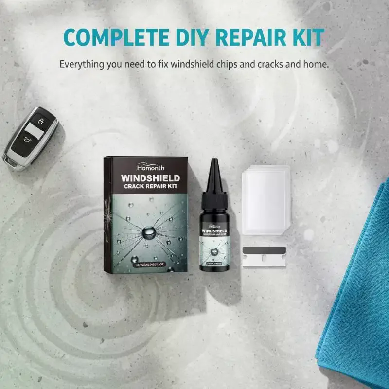 Windshield Chip Crack Repair Kit 20ML UV Resin  Tool for Car Window Glass Fix Maintenance