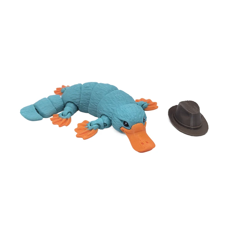 3D Printed Articulated Platypus Fidget Toys Dynamic Animals Toy Full Articulated Flexible Crystal Platypus Toys Adults Fidget