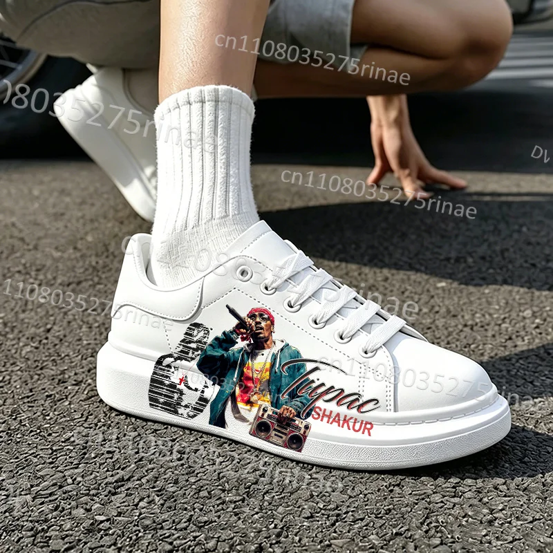 2026 Unisex 2Pac Outdoor Men's Footwear Colorful Abstract Portrait Rose Floral Design Shoes Products Four Seasons Durable