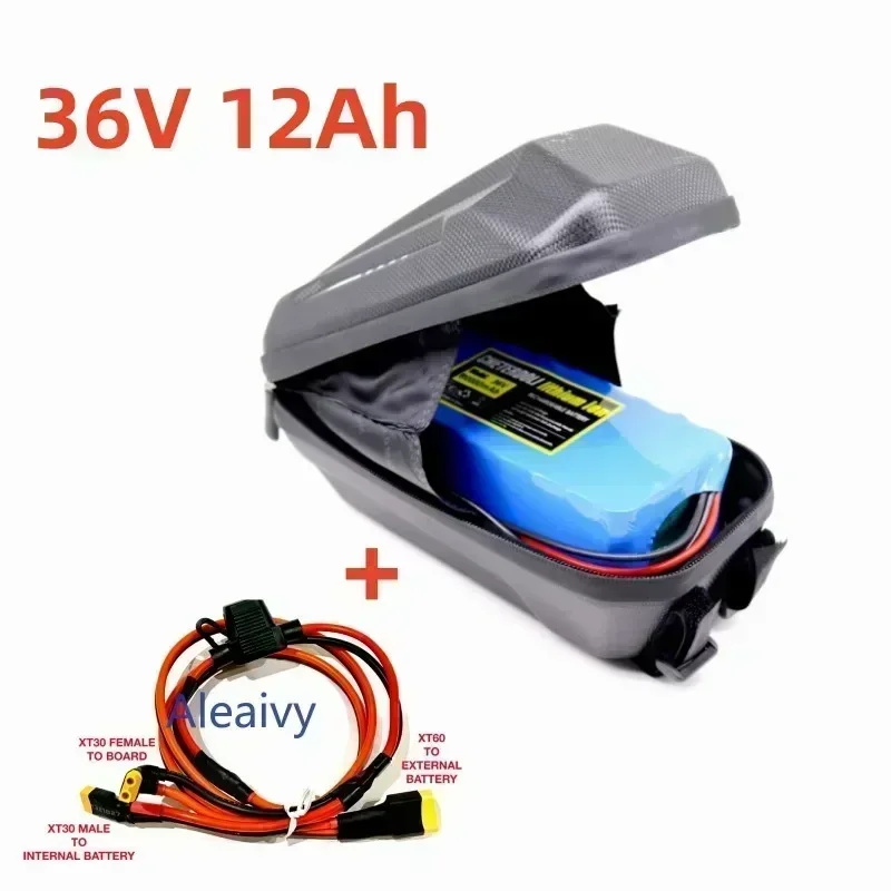 36V 48V Batterie 12Ah für Paralleling-Extra-Erweiterung XiaoMi M365/PRO/PRO2/1S/Mi3 ESSENTIAL Extra Batterie-Upgrade + Batterietasche