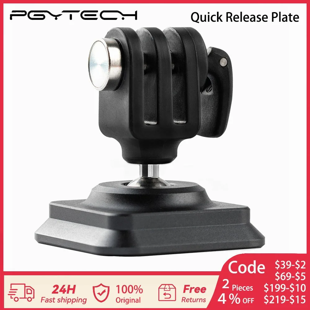 PGYTECH Action Camera Arca Type Quick Release Plate for Gopro, Insta360, DJI Osmo Action/Pocket and Most Action Cameras