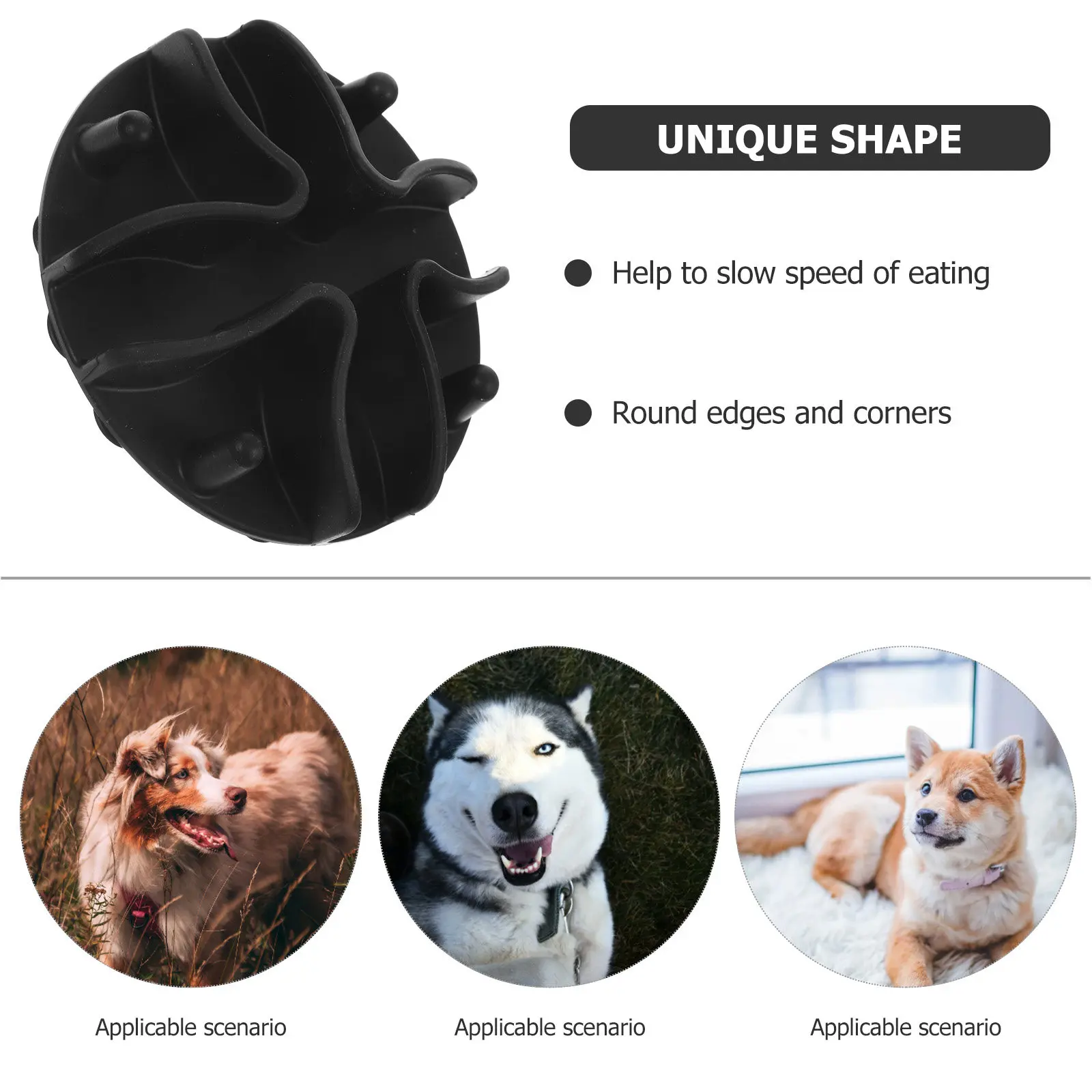 Slow Feeder Dog Bowl Insert Compact Size Round Edges Dog Slow Feeder Insert for Safe Eating Pet Supplies Pet Supplies