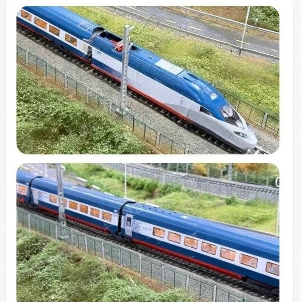 HO Type 1/87 jouet Train Express Train ensemble avec lumières, contrôleurs et pistes Train modèle ensemble garçons jouet cadeau