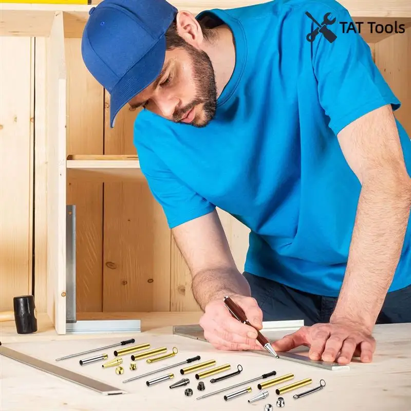 

30 Pcs Slimline Pen Kit Wood Turning Twist Pen Kit With Refill Lathe Turning Supplies For DIY Making
