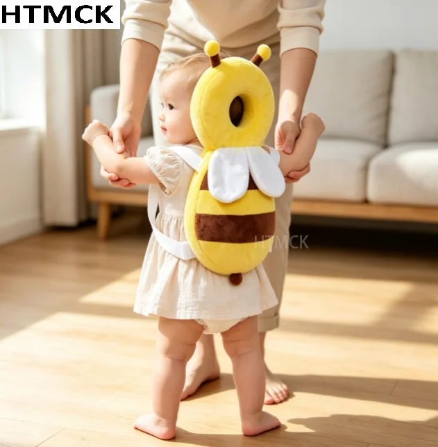 Baby Head Anti-fall Protector Pillow, Cartoon Breathable Safety Cushion for Toddler Learning Walking Back Head Protection