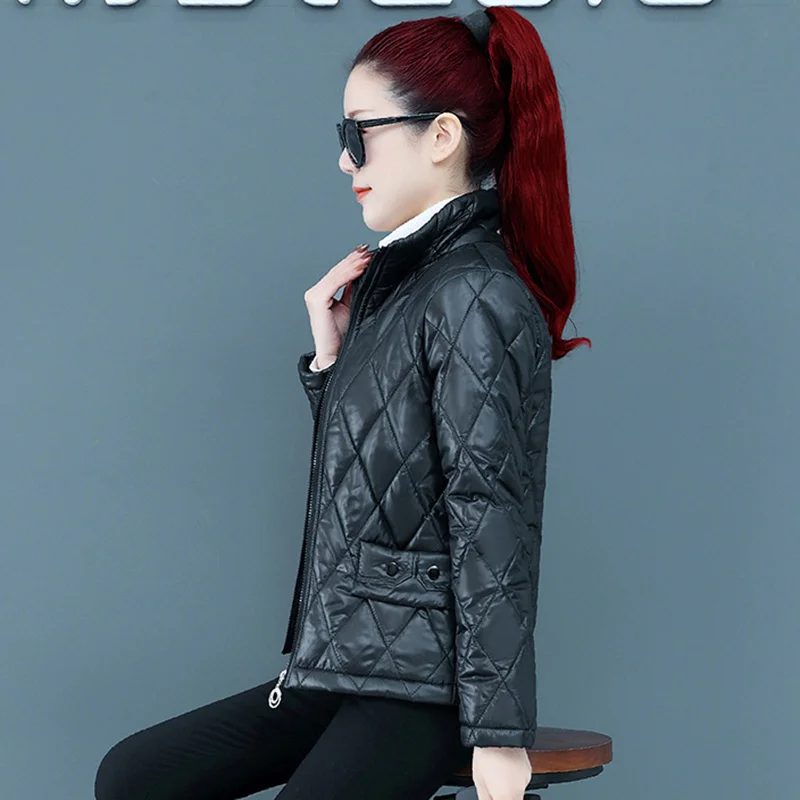 Light Down Cotton-Padded Jacket for Women, Loose Jackets, Short Warm Coat, Female Outerwear, Korean Tops, New, Autumn, Winter