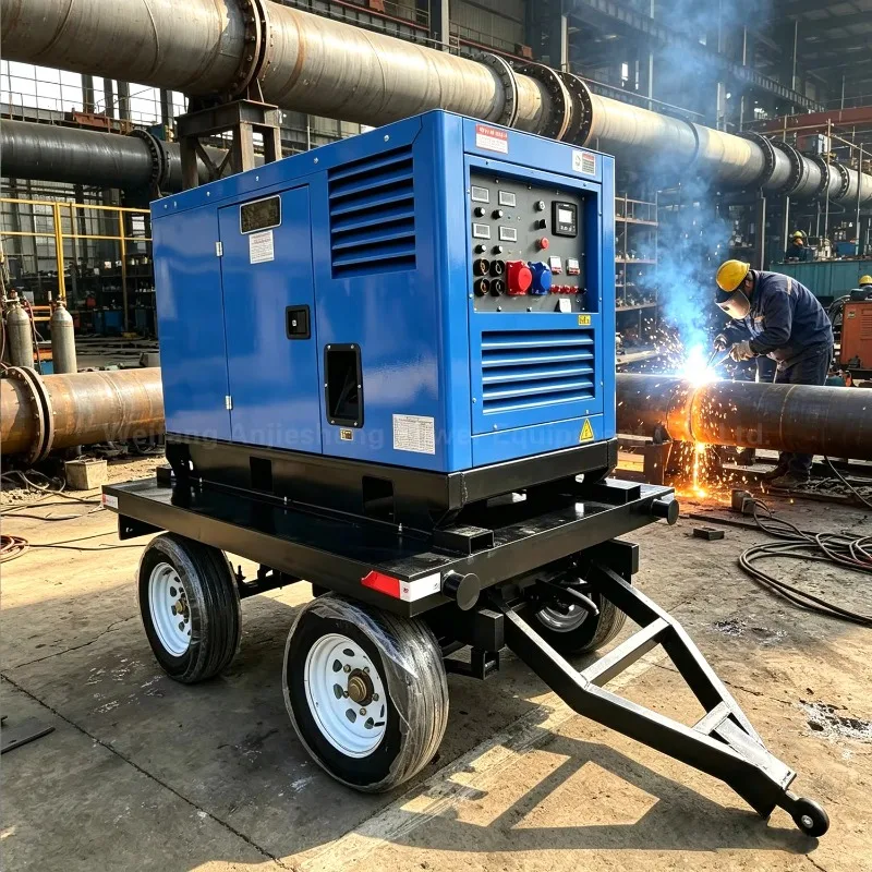 Welding Machine Mobile Trailer Silent Di esel Generator MIG MAG TIG 3Phase 50/60hz Water-Cooled 1000A 500A 400A 300A Arc Welders
