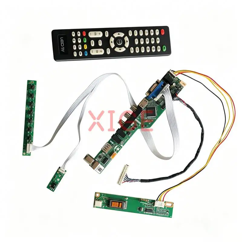 

For HT14X1B HT14X19 TD141TGCD LTD141EA Matrix Controller Drive Board DIY Kit 1024*768 LVDS-30Pin HDMI+VGA+AV+USB 1024x768 1-CCFL