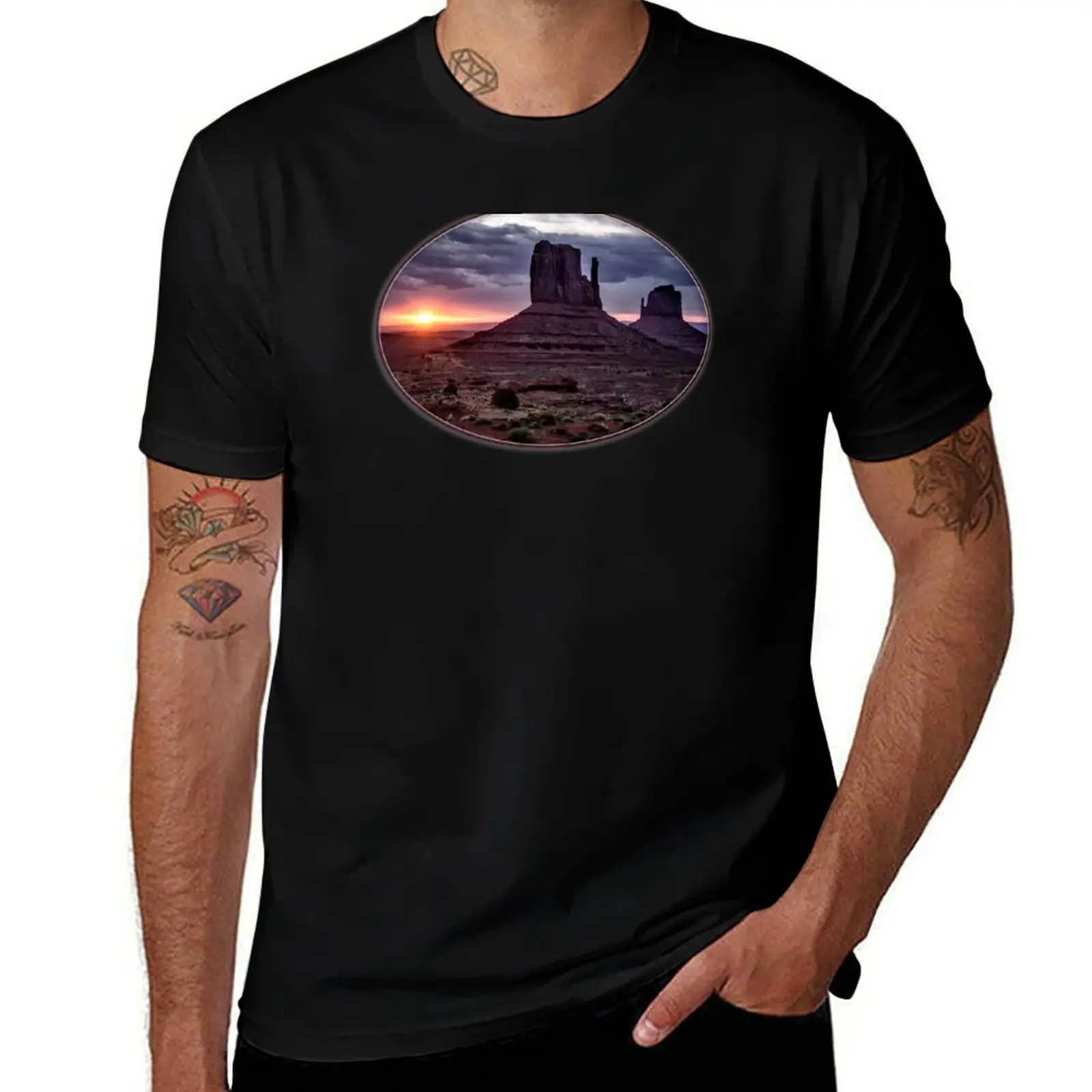 Sunrise at Monument Valley T-Shirt Big and Tall Gym T-Shirt