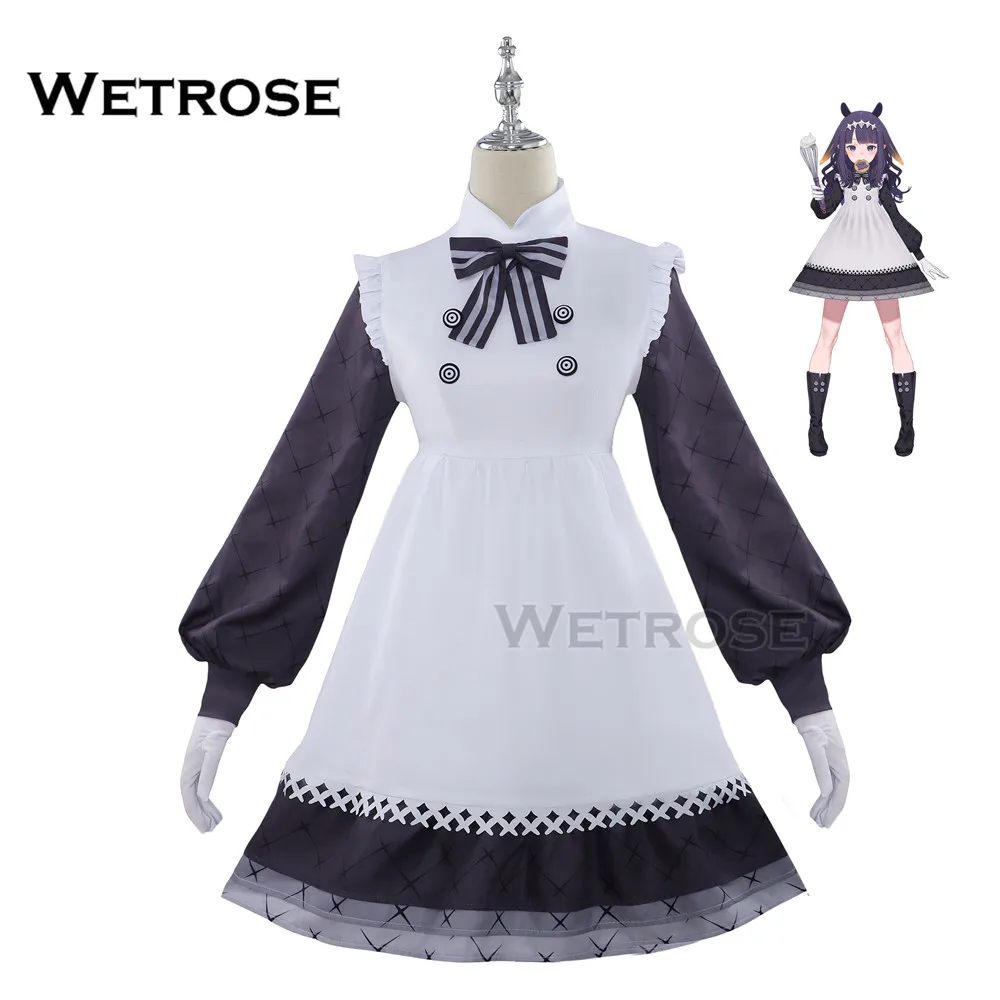 【Wetrose】In Stock Ninomae Ina'nis Cook Cosplay Costume Hololive EN Holo Vtuber Ina Cooking Chef Uniform Apron Set Halloween Xmas