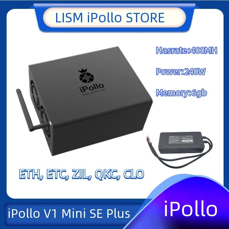 IPollo V1 300m mini ETC ethw Mineiro WIFI hashrate 300MH v1 mini se mais 400Mhs suporte ETC,ZIL,ETP,EXP iPollo Mineiro Com PSU