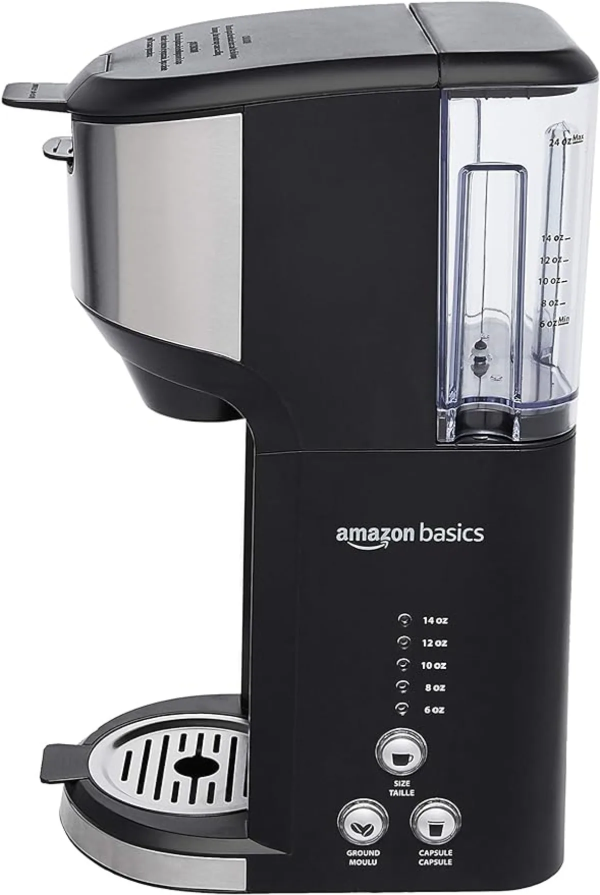 

Dual Brew Single Serve Capsule Coffee Maker, 14 oz, Black and SS, 5.98"D x 9.44"W x 14.17"H | USA | NEW