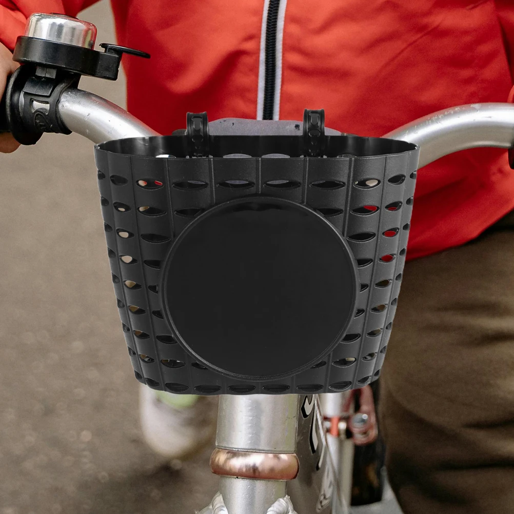 

1 set Front Basket Plastic Detachable Kids Bike Basket Strong Straps Boys Girls Cycling Storage Parts Thicken Durable Bike