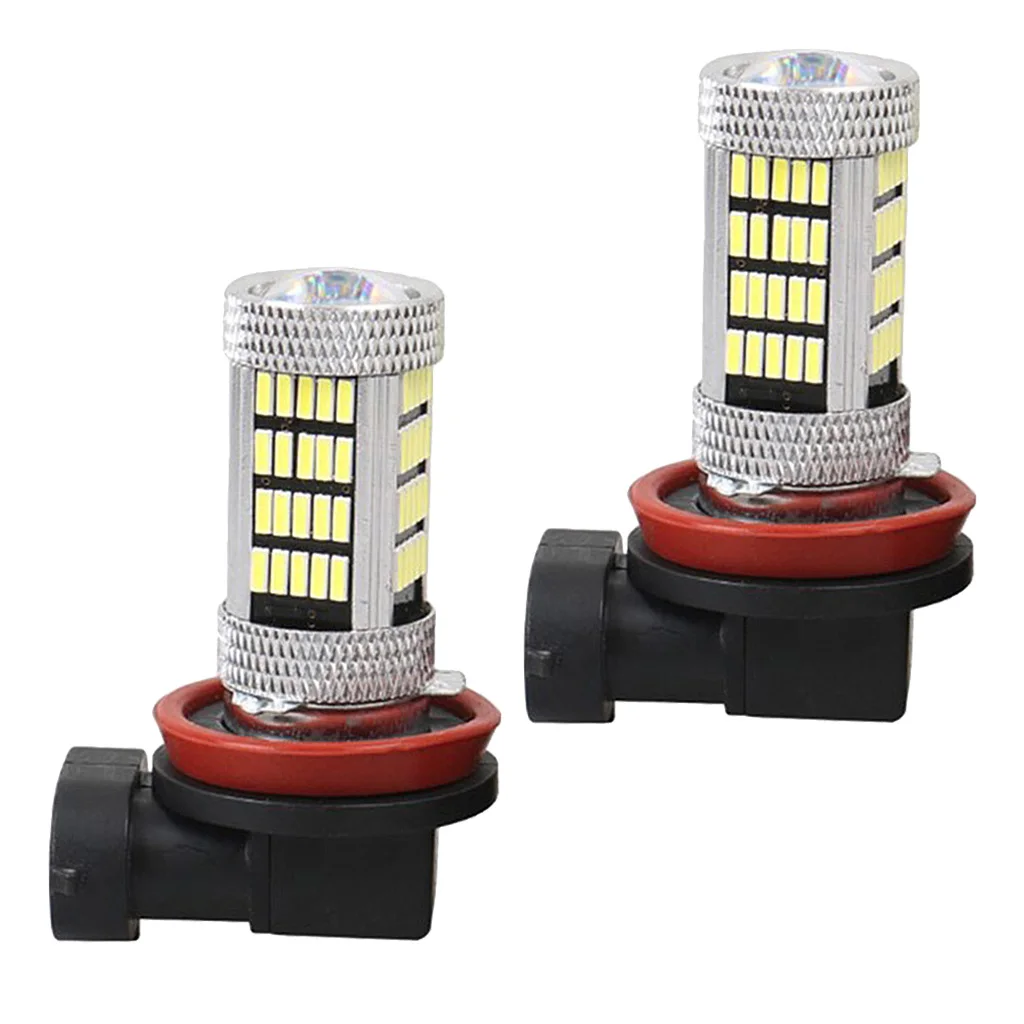 Carro LED nevoeiro lâmpada de condução, H11, H8, 4014, 92SMD, DRL, 6000K, 12V, 65W, 2 pcs