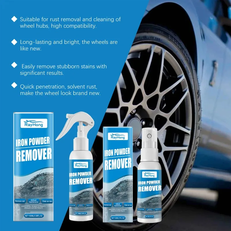 30/100ML Metal Rust Remover Multifunctional Automotive Wheel Polishing And Refurbishing Agent Faucet Stainless Steel RustRemover