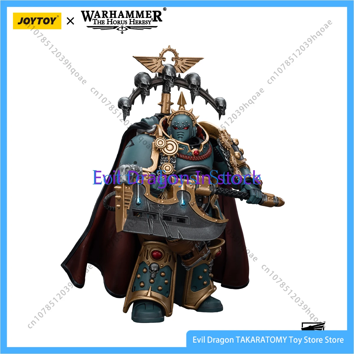 JOYTOY Warhammer 40k 1/18 figuras de acción 12,6 cm Sons of Horus Legion Praetor con Power Axe colección modelo Juguetes