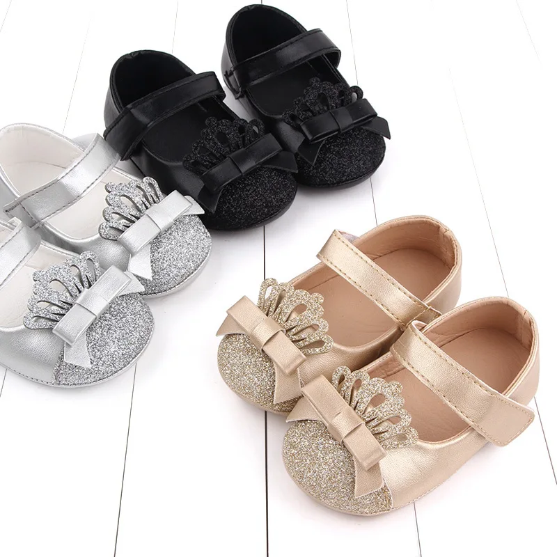 Fashion Baby Shoes2026spring New Kids Casual Shoe Simple Versatile Girls Sequined Flat Shoes Comfort Non Slip Baby First Walkers