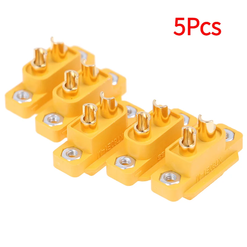 5Pcs AMASS XT60E-M Mountable XT60 Male Plug for RC Drone FPV Racing Fixed Board.