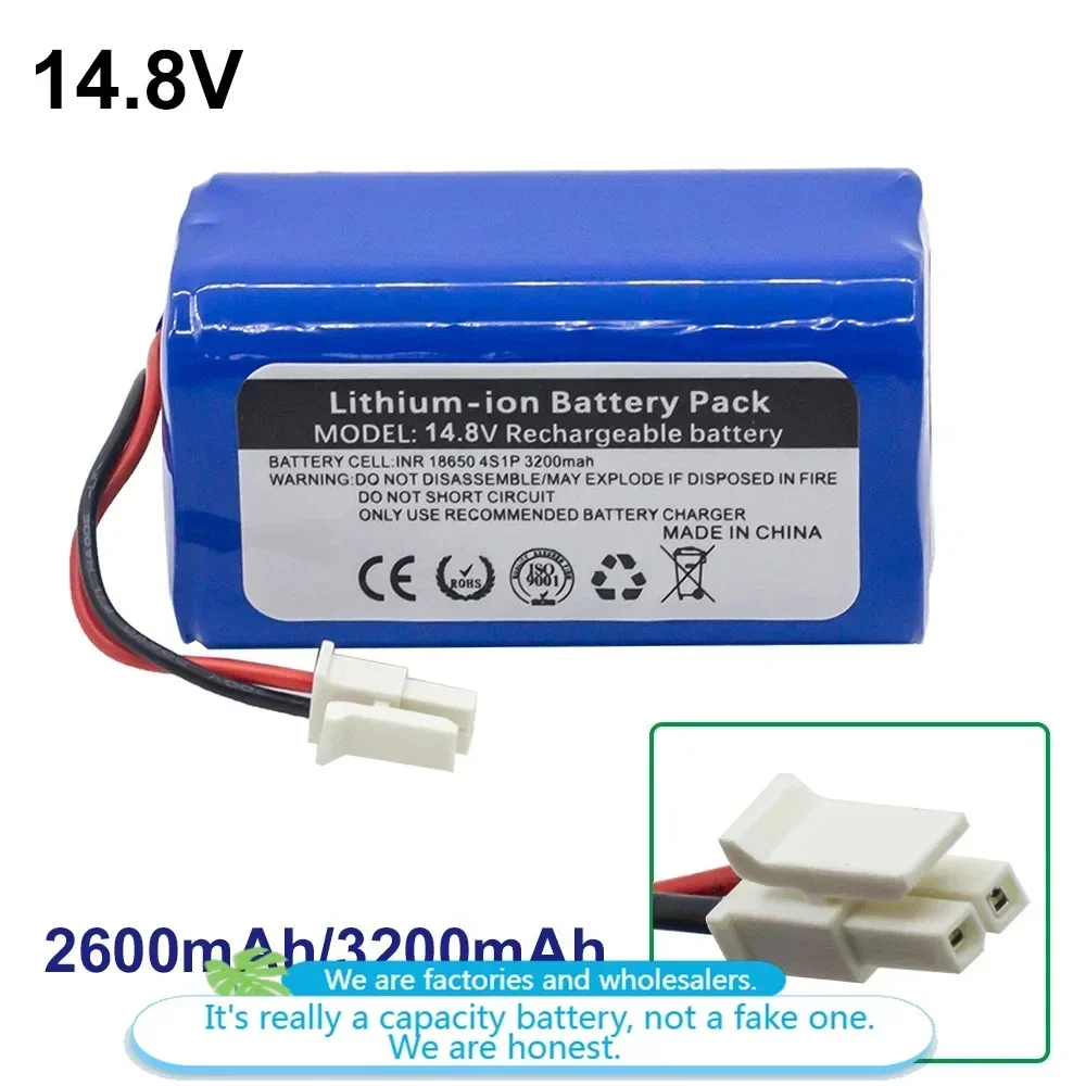 14.8V 3200mAh Lithium Ion battery for Polaris Imou Bagotte BG800 Bateria 18650 Battery sweeping robot charging battery cleaner