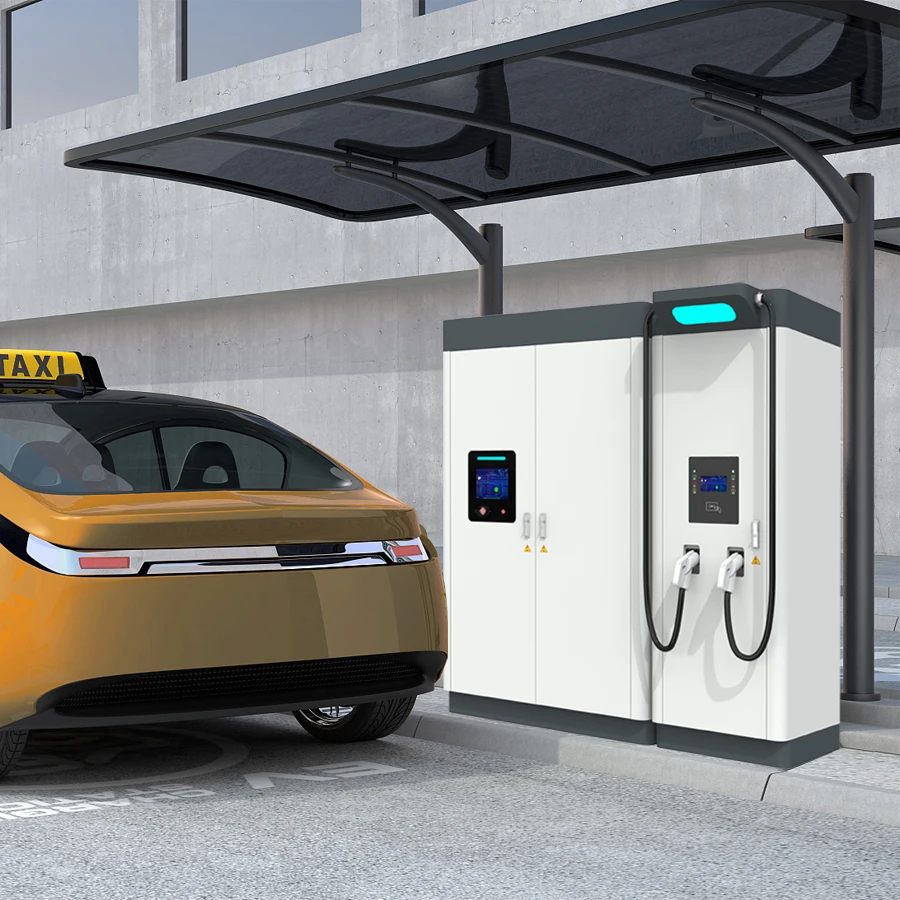 الطاقة الشمسية ESS مع شاحن EV حل متكامل 215kwh تخزين الطاقة الاحتياطية 100kw DC محطة شحن السيارة السريعة خارج الشبكة