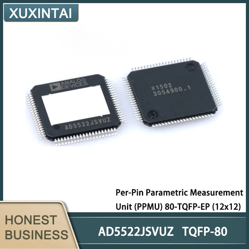 

1~5Pcs New Original AD5522JSVUZ AD5522 Per-Pin Parametric Measurement Unit (PPMU) 80-TQFP-EP (12x12)