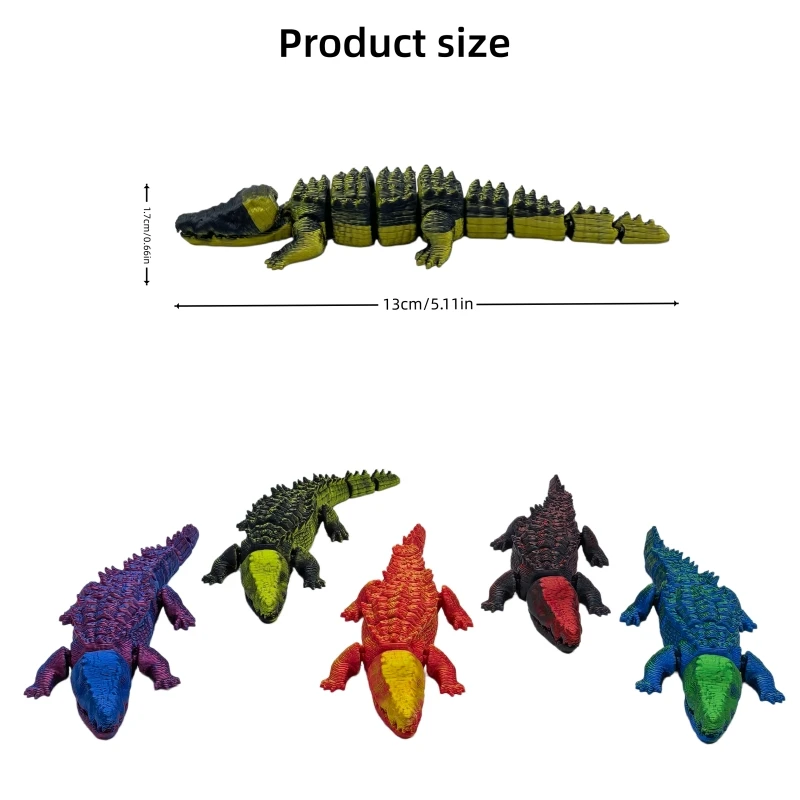 3pcs/5pcs Crocodile, Realistic Design, Movable Joints, Openable Mouth, Suitable for Home, Store, Office Ornaments, Great Gift