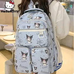 Sanrio Kuromi College Style Aesthetic Backpacks Y2k Student Korean Trend Schoolbag High Capacity Cartoon Luxury Shoulder Bags