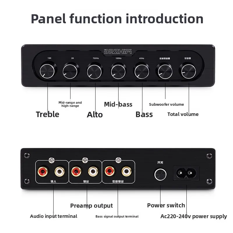 

EQ500SE Audiophile Pre-Amplifier 5-segment Tone Audio Processing Effects Small Mixing Console
