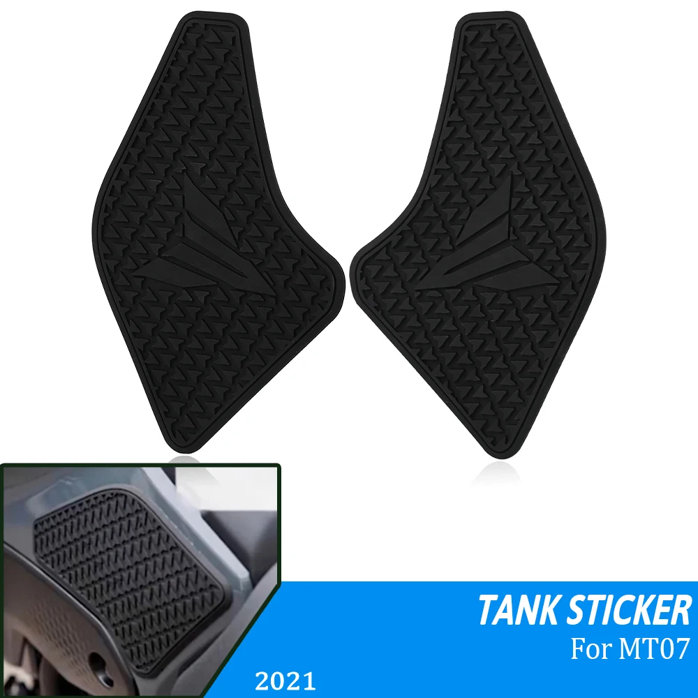 

Motorcycle Accessories Side Fuel Tank Stickers Waterproof Pad Rubber Sticker FOR YAMAHA MT07 MT-07 MT 07 2021 2022 2023